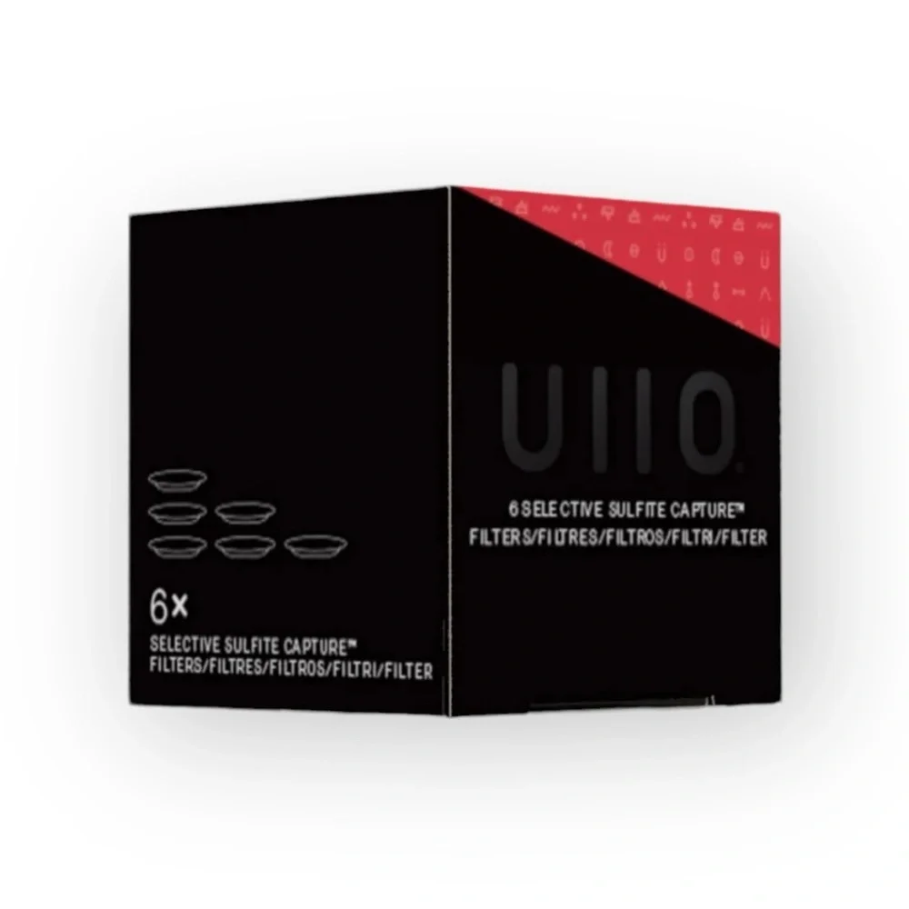 Üllo ❂ Wine Purifier and Filters ❂ Black ❂ Purifier + 11 Full Bottles Filters ❂